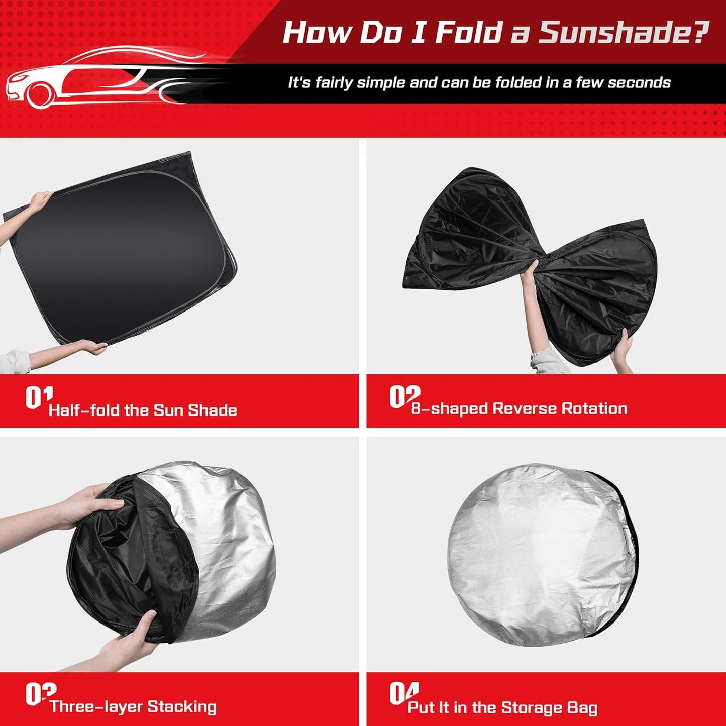 ARISMOTOR Windshield Sun Shade for S-ubaru Outback 2020-2025, Custom Fit Foldable Front Window Sunshade Sun Visor Protector, Block UV Rays Keep Your Car Cooler