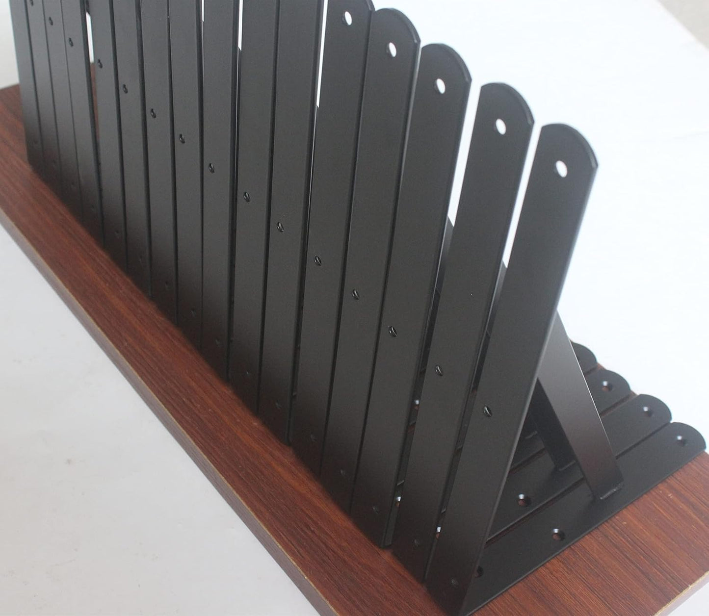 32 Pack L11 x H 8" Black Heavy Duty Shelf Brackets with Screws Metal Shelf Brackets Shelf Support Angle Brackets for Shelves L Brackets Heavy Duty Floating Shelf