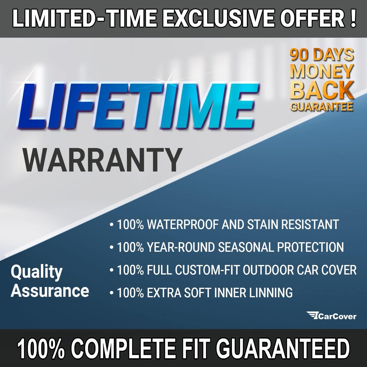 iCarCover Premium Car Cover for 1962-1968 Chevy Chevy II Wagon Heavy Duty Waterproof All Weather Automobiles Custom Fit Indoor Outdoor UV Snow Protection Covers with Straps and Bag