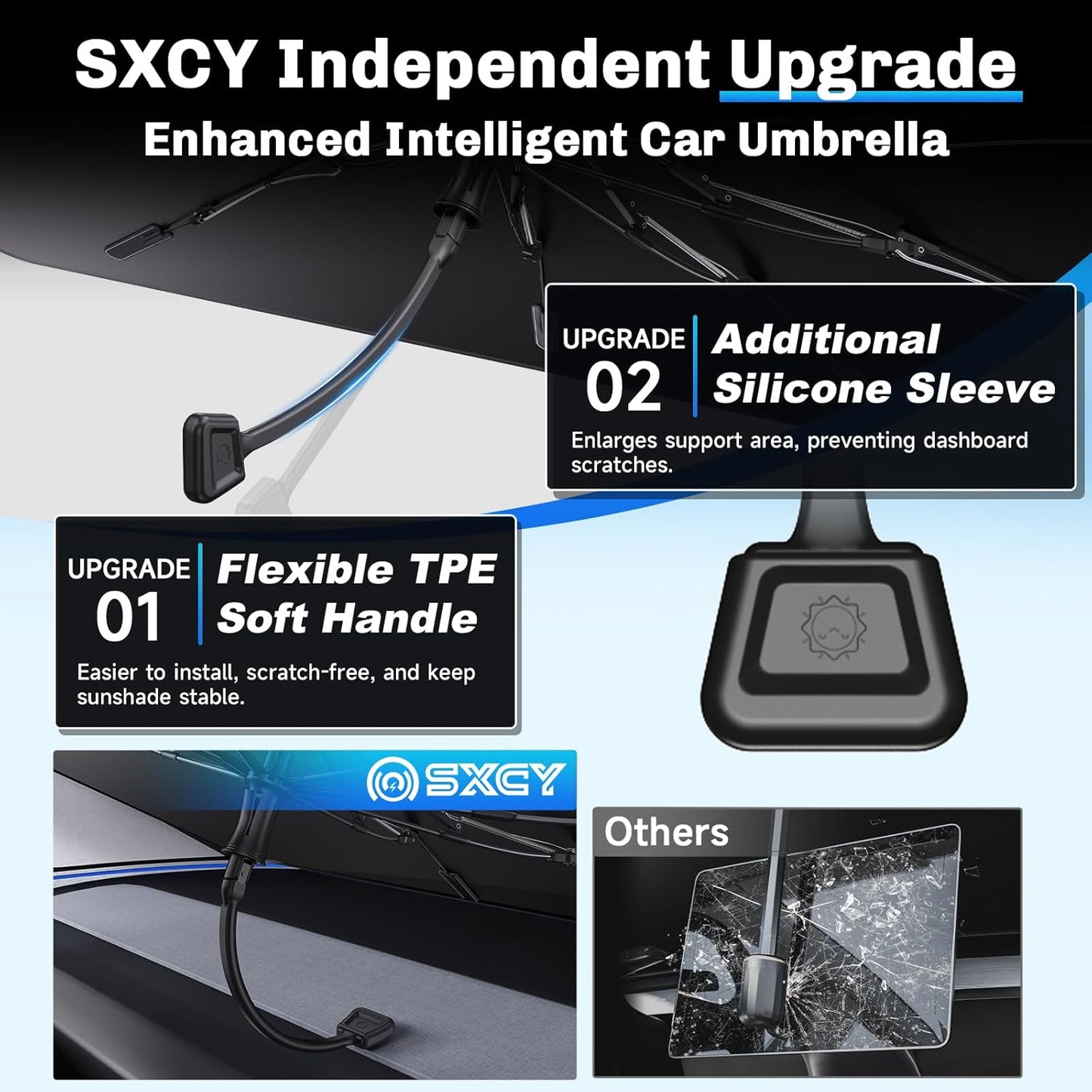 SXCY for 2025 Toyota Camry Windshield Umbrella Sunshade [Easier Foldable] for 2025 Toyota Camry Accessories 2025 Camry Sunshade Umbrella for 2025 Camry Windshield Sun Shade Umbrella Car Sun Protection