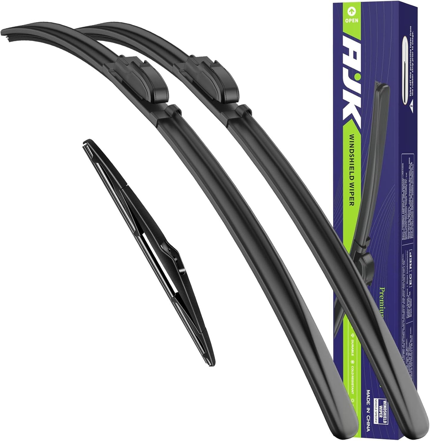 AJK Wiper Blades for Hyundai Tucson 2010 2011 2012 2013 2014 2015, 2 Piece All Weather OEM Quality Automotive Replacement Windshield Wiper Blades for My Car