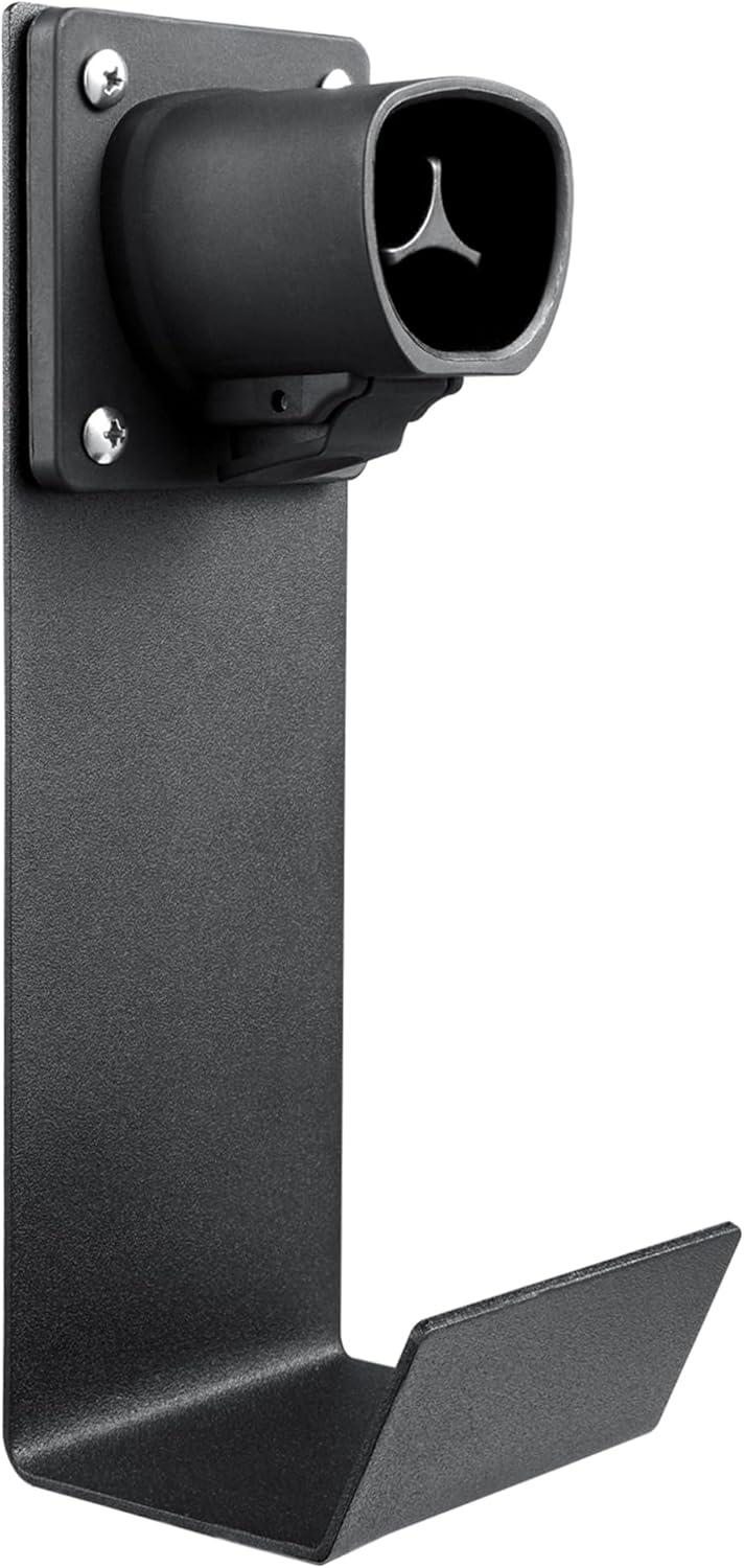 Lectron Tesla NACS Electric Vehicle Charger Nozzle Holster Dock & J-Hook for Cable Management - Tesla Charger Cord Organizer Compatible with Mobile Connector & Wall Connector