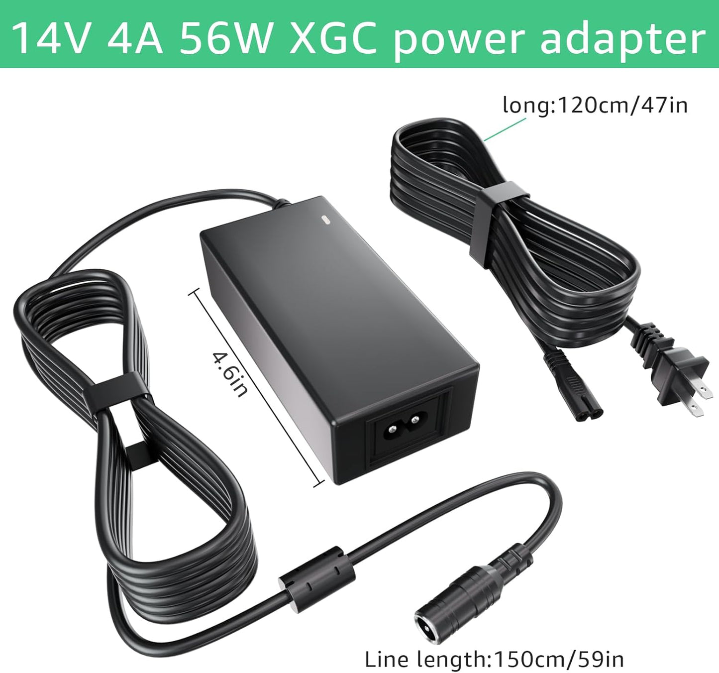 14V4A 56W Power Adapter Compatible with NOCO GB70 GB150 GB250+ GB251+ GB500 GB500+ Genius Boost Ultra Safe Lithium Jump Starter Battery XGC4 XGC Output Power Supply 56-Watt NOCO Boost Charger