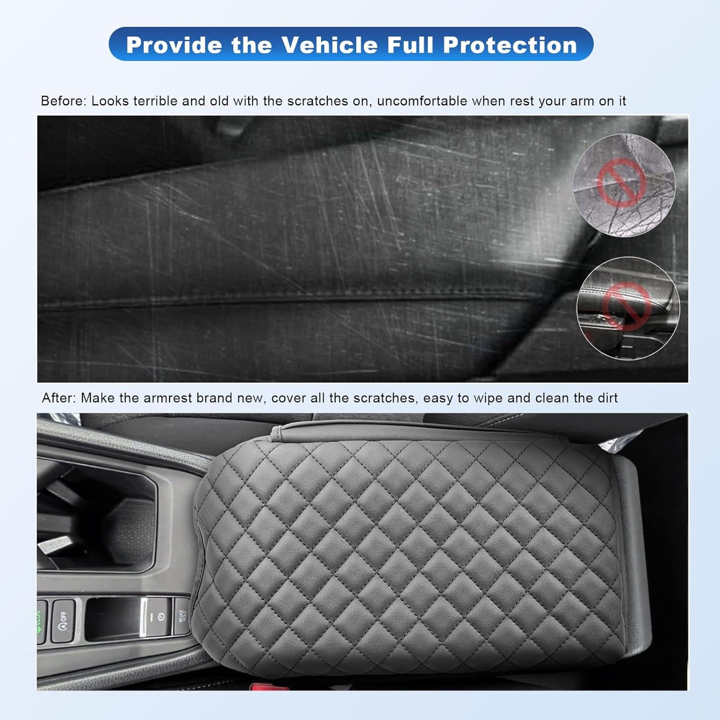 CDEFG 2023 2024 2025 Accord Center Console Cover for 2023-2025 Honda Accord Armrest Cover Center Console Pad Arm Rest Cushion Central Consola Cover para 2023 2024 2025 Accord Hybrid Accessories