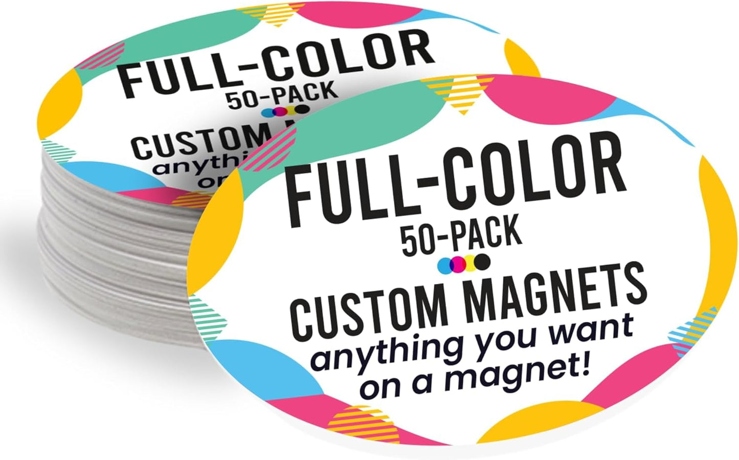 Magnet Me Up Custom 4x6 Inch Oval Magnet, 50 Pack, Customizable for Businesses, Personal Use, Choose Your Text, Upload Image, Magnetic Vinyl for Vehicles and Any Magnetic Surface, Crafted in USA