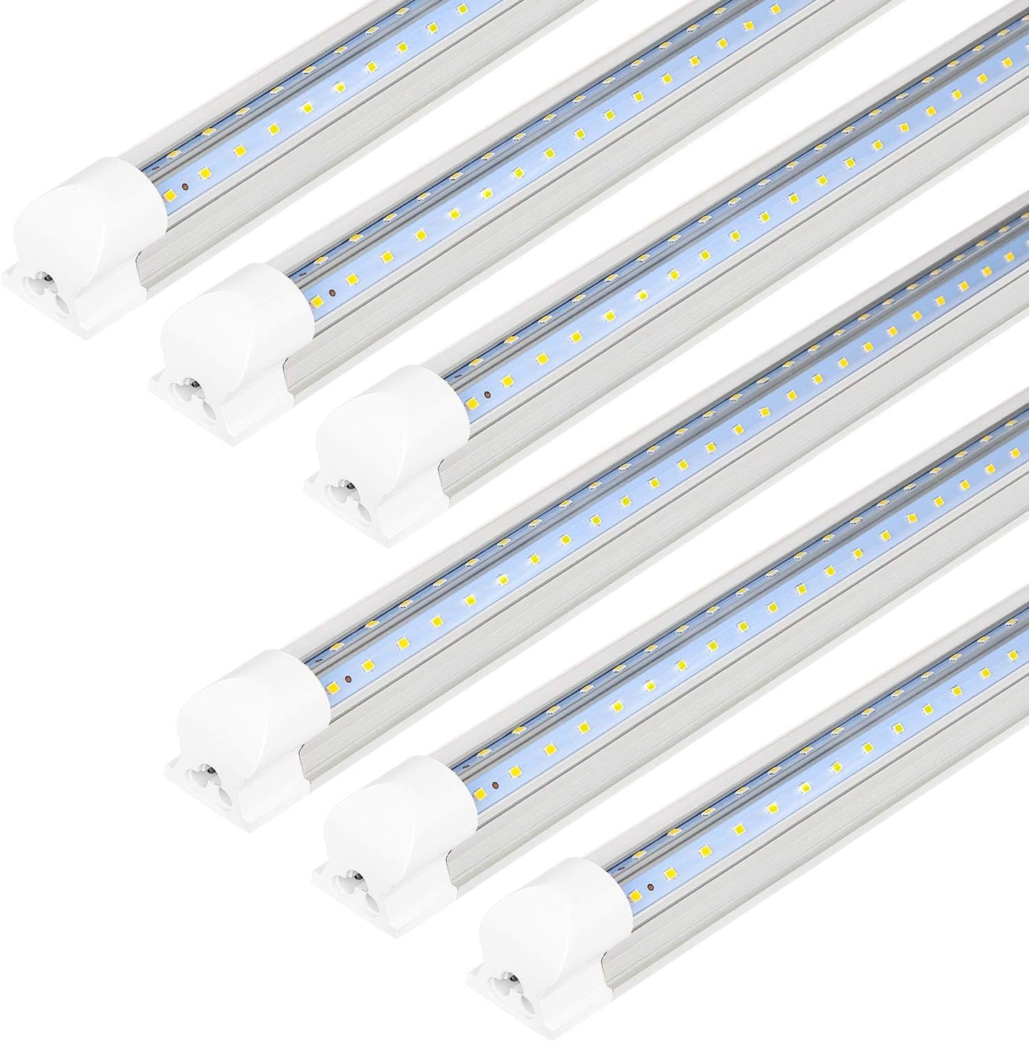 hykolity 6 Pack 4FT LED Shop Light,40W, 5200LM, 6500K Super Bright White,V Shape Integrated T8 LED Tube Light,4 Foot Linkable Shop Lights with Built-in ON/Off Switch for Garage,Warehouse,Workshop