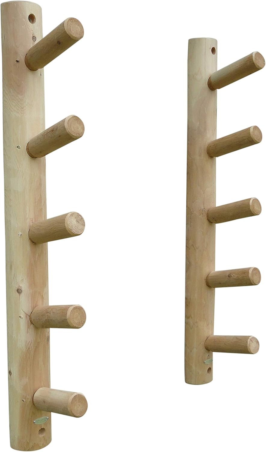 10-Place Wall-Mounted Ski Log Racks - Skis Wall Mount Garage Racks, Indoor & Outdoor Vertical Ski Holders for Walls, Hangers for Skis Indoor Storage Rack, Garage Hanging Rack - Natural