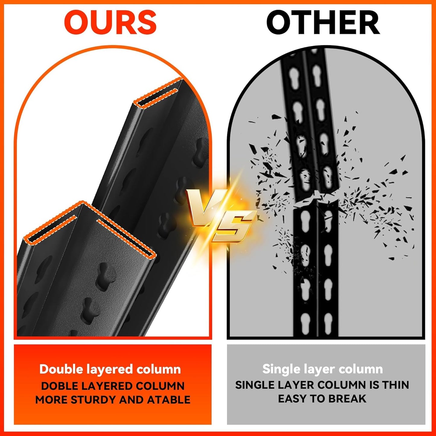 63''H Garage Shelving Capacity Heavy Duty Garage Storage Shelves, 3000LBS Adjustable 5 Tier Metal Industrial Shelf Unit for Kitchen, Utility Room, Warehouse and Basement, Black (18''Dx40''Wx63''H)