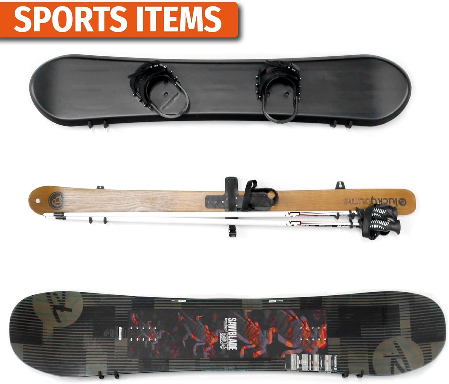 HUHOLE Garage Hooks Heavy Duty 4PC, Garage Wall Hooks, Wall Mount Hanging Hook for Bike, Ladder, Bulky Items