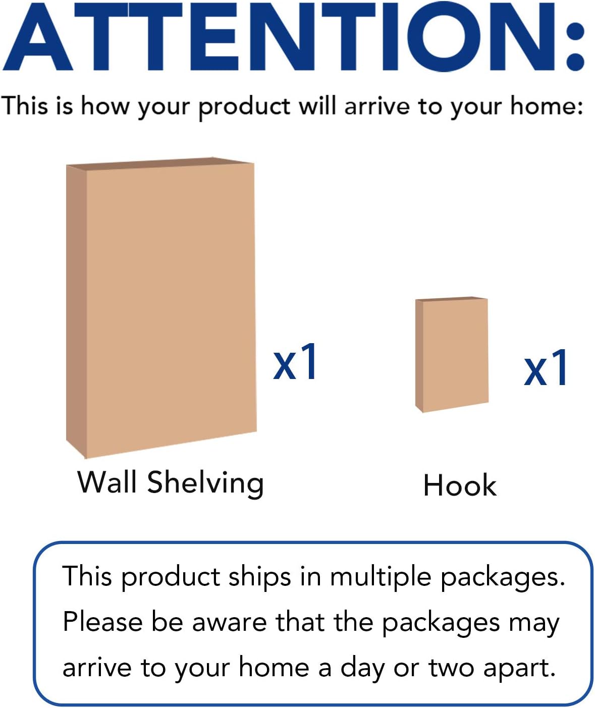 FLEXIMOUNTS 2-Pack 2x6ft Garage Shelving with Hooks 24-inch-by-72-inch Wall Shelf Garage Storage Racks Floating Shelves, Black