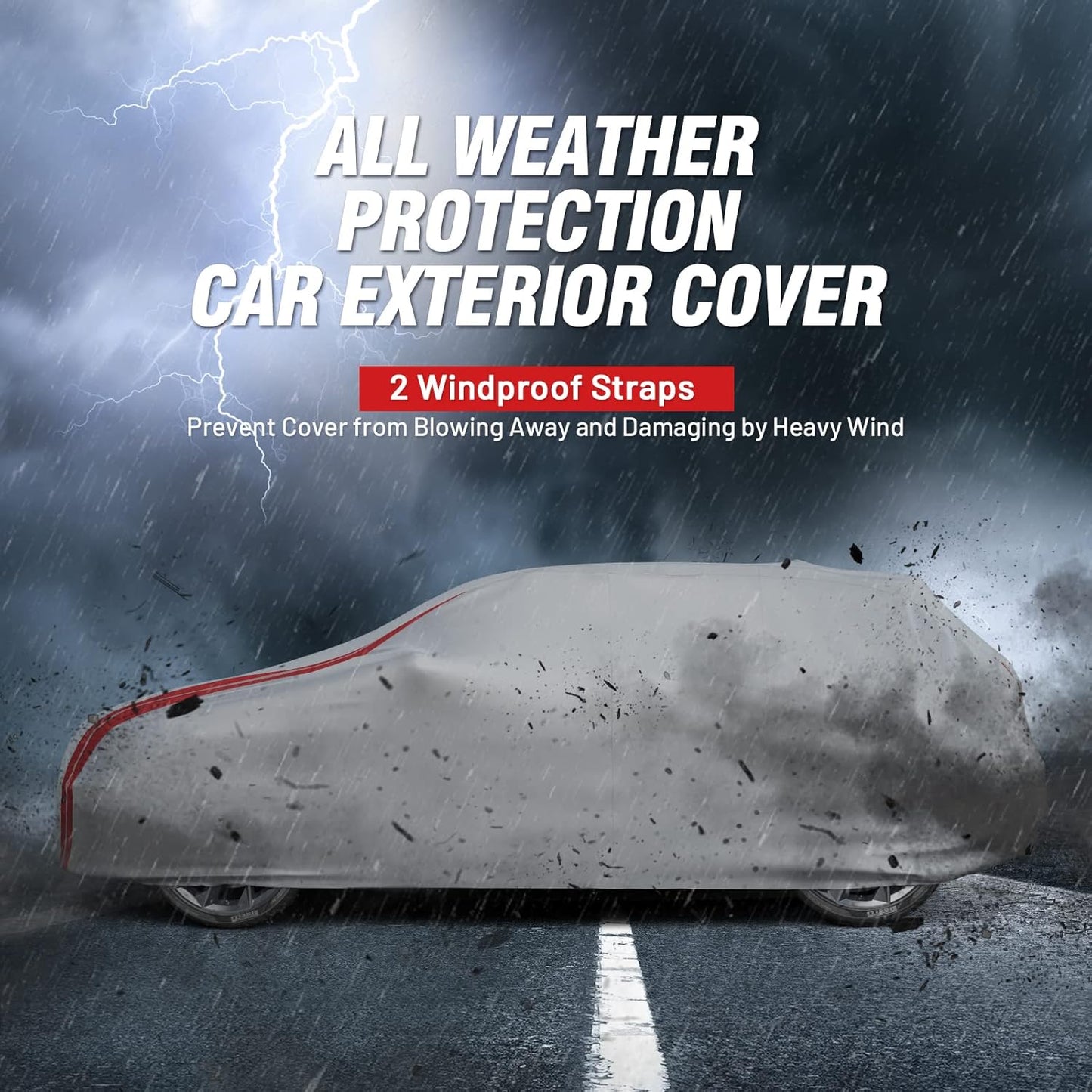 Favoto SUV Car Cover Waterproof - Custom Fit for Subaru Outback (1999-2024) All Weather for Automobiles Outdoor with Reflective Stripe Snow Sun Dust UV Protection Full Exterior Cover