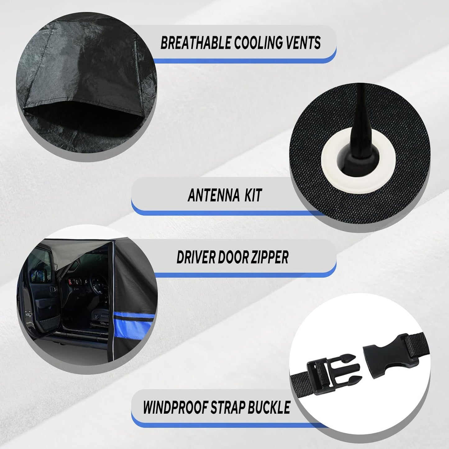 10-Layer Waterproof 4 Door All Weather Universal Fits Jeep Wrangler Cover for TJ YJ CJ JK JL