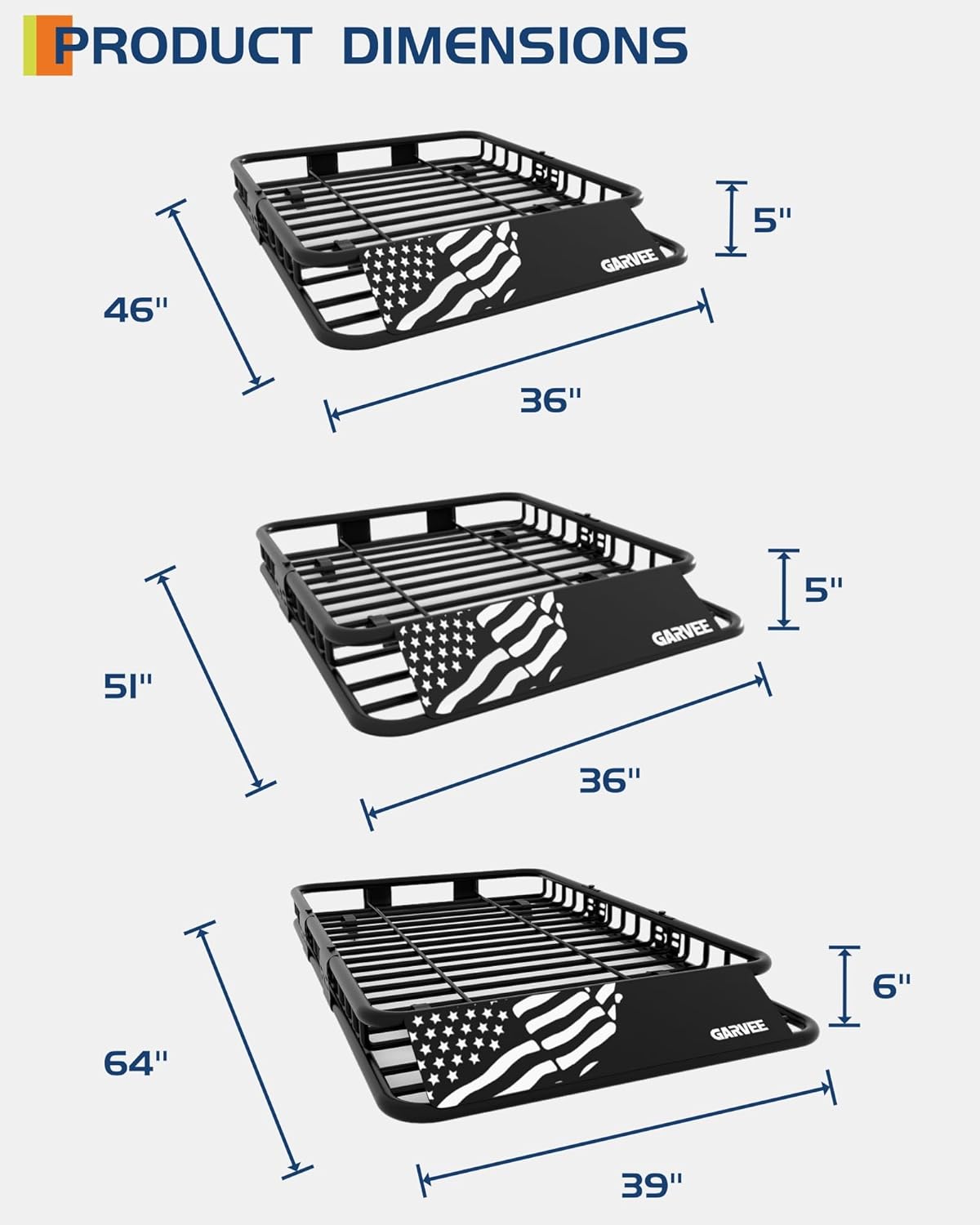 64" x 39" Universal Roof Rack Carrier Basket, 200 Lbs Capacity Car Cargo Rack with Extension Luggage Holder Basket Heavy Duty for SUVs, Trucks, Vehicles