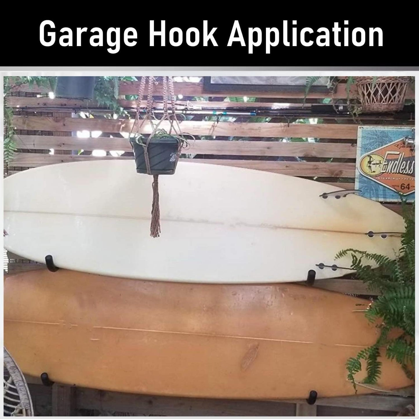 8 Pack Ladder Hooks 9.8Inch Garage Storage Utility Hook Heavy Duty Wall Mounted Storage Organizer Hanging Folding Chair Bike Ski Tool