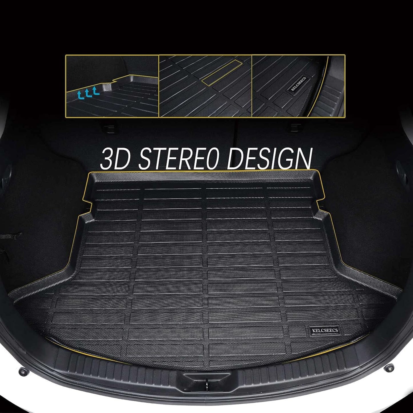 KELCSEECS Floor Mats & Cargo Liner for 2025 2024 2023 2022 Corolla Cross AWD(Not Fit Hybrid) All Weather Floor Liners Car Mats Cargo Mat Trunk Mat Corolla Cross AWD Floor Mats Trunk Liner Accessories