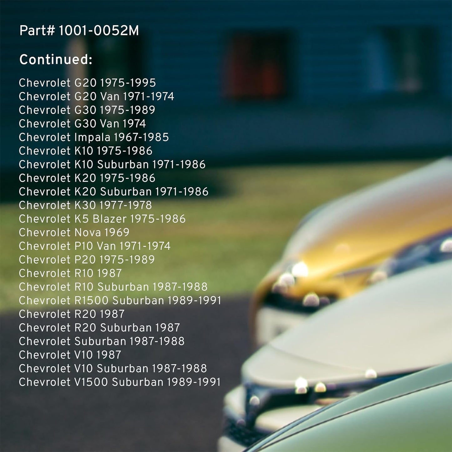 Premium Semi-Metallic Front Brake Pads (1001-0052M) Compatible with 1967-2002 Buick/Cadillac/Chevrolet/GMC/Jeep/Oldsmobile/Pontiac (C10/C1500/C20/C2500/C30 Pickup/C35/Camaro & More)