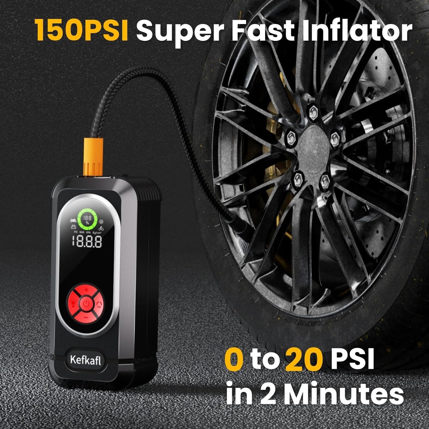 Jump Starter with Air Compressor, 4000A Car Battery Jump Starter Portable 150 PSI Tire Inflator Portable Air Compressor for Up to 10.0L Gas & 10.0L Diesel Engines, Flashlight, Jumper Cables