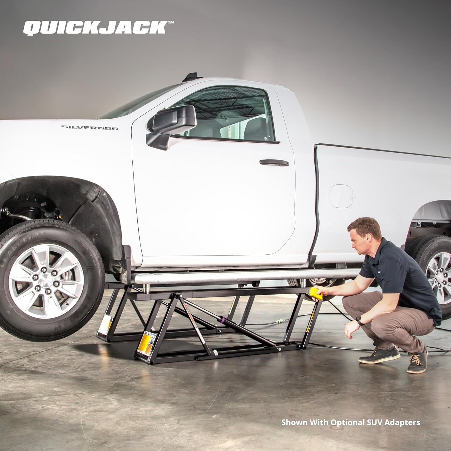QuickJack 8000TLX Portable Car Lift with 8,000lb Capacity, with 110V Power Unit, Safe & Portable Design Garage Lift for Home, Garage, Shop, or Mechanic Auto Repair