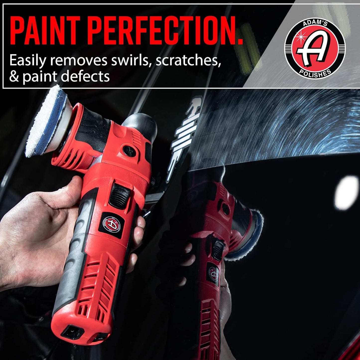 Adam's Polishes SK Pro 12mm Car Polisher Kit (10 Item) - Professional Dual Action Polisher for Car Detailing - Paint Correction, Waxer Buffer DA Polisher - Variable Speed Car Polisher System