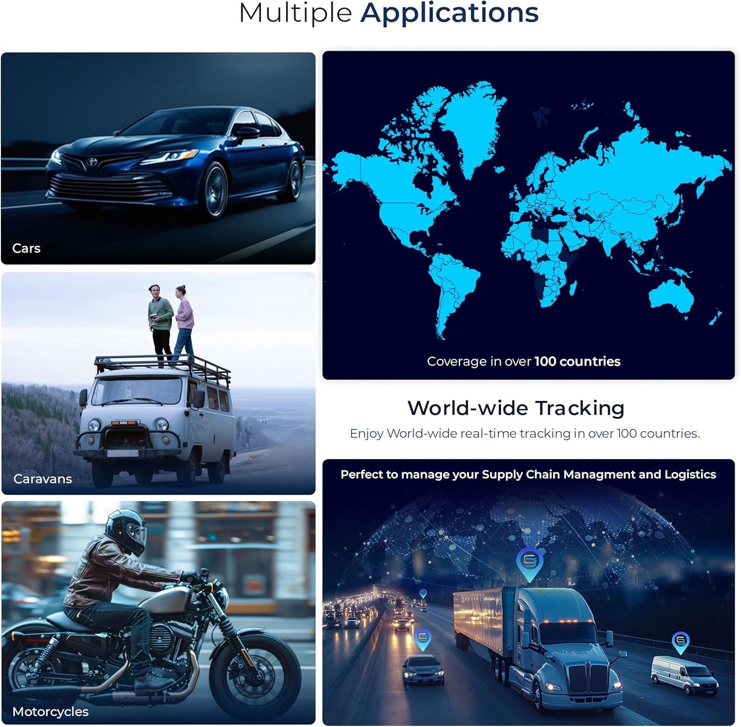 SALIND GPS Magnetic, up to 70 Days Battery - GPS Tracker for Every Vehicle, 4G LTE Car GPS Tracker with Strong Built-in Magnet for Easy Fixation on All Surfaces, Robust & Splash Proof Tracking Device