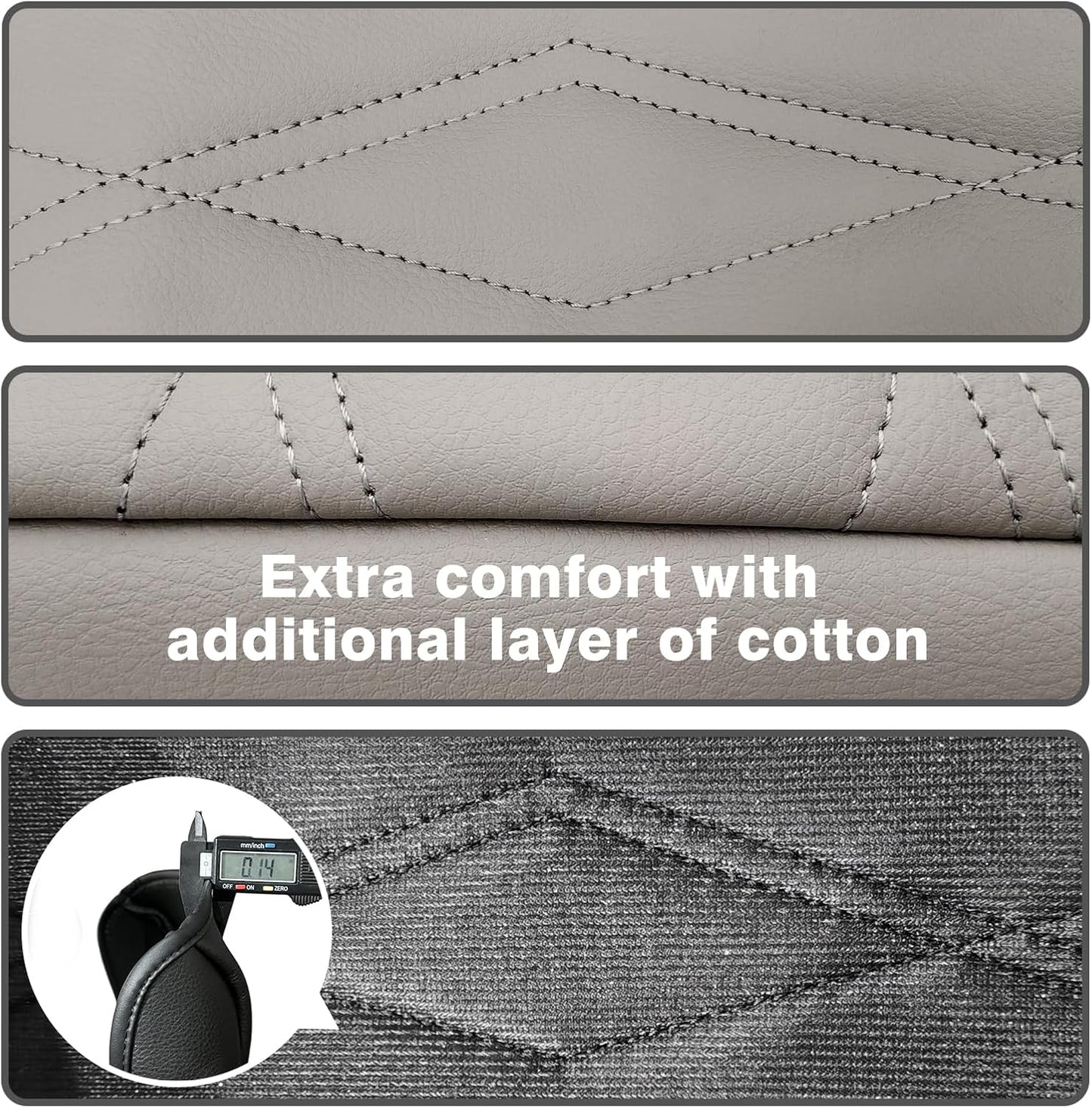 Muslogy for 2024 2025 Atlas Center Console Pad Armrest Cover Protector Vegan Leather Extra Soft Interior Accessories Armrest Box Lid Pad Compatible with Volkswagen Atlas Accessories(V1_Light Gray)