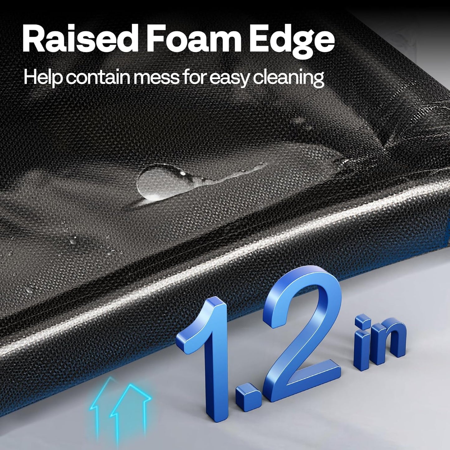 VIVOHOME Containment Mat (7'9" x 16') with Stay Put Corner, PVC Garage Mats for Floor, Heavy Duty Garage Parking Mat with a Squeegee