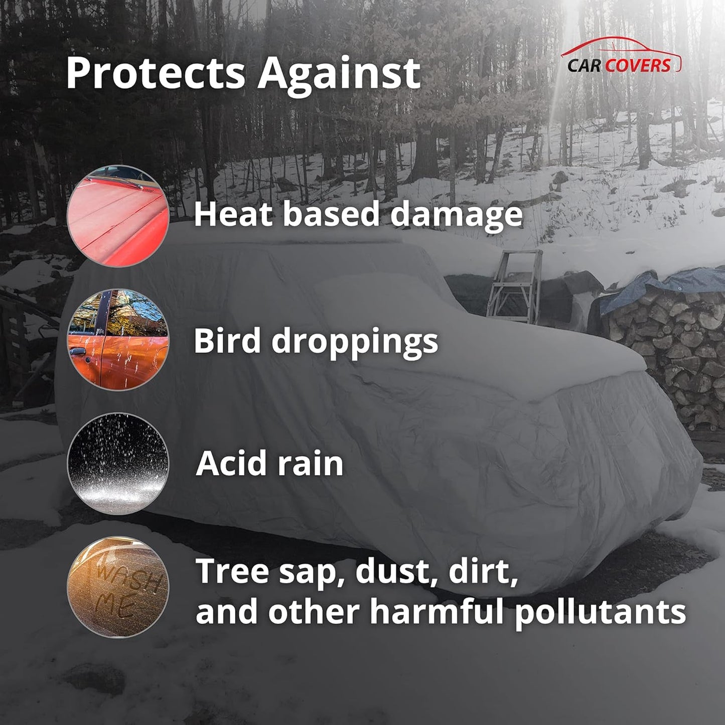 Car Covers Weatherproof Max Car Cover & Warranty Compatible with Porsche 1974-1989 911 Turbo (Type 930) – Outdoor Cover Theft Cable Lock Car Accessories Better Than Waterproof