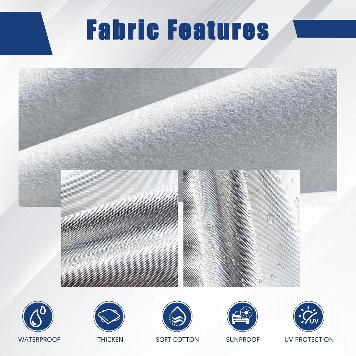 Kayme 6 Layers SUV Car Cover Custom Fit for Hyundai Santa Fe (2006-2025) Waterproof All Weather for Automobiles, Outdoor Full Cover Rain Sun UV Protection.Silver