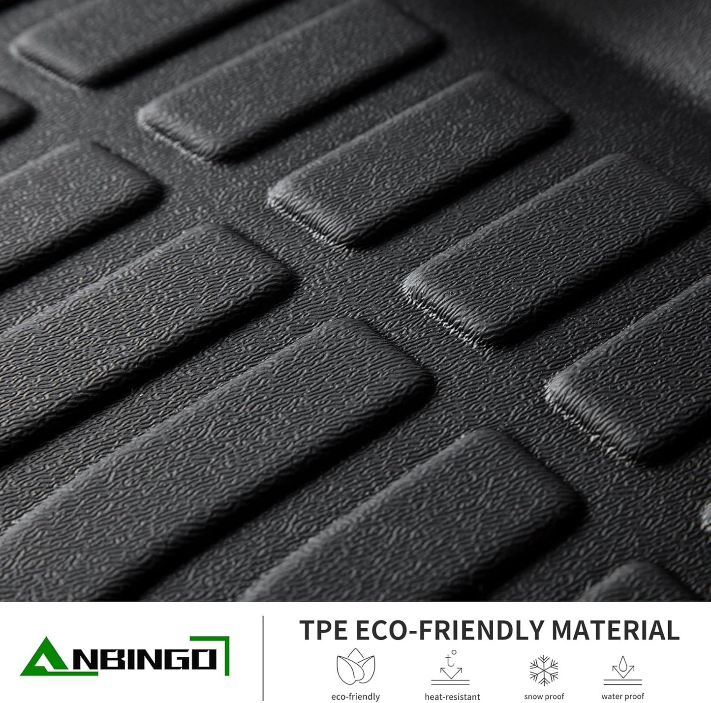 ANBINGO® Floor Mats & Cargo Liner for VW Atlas Cross Sport 2020 2021 2022 2023 2024 2025 (5 Passenger), SE | SEL | SEL R-Line | SEL Premium R-Line, Volkswagen Waterproof Car Floor Liners Full Set