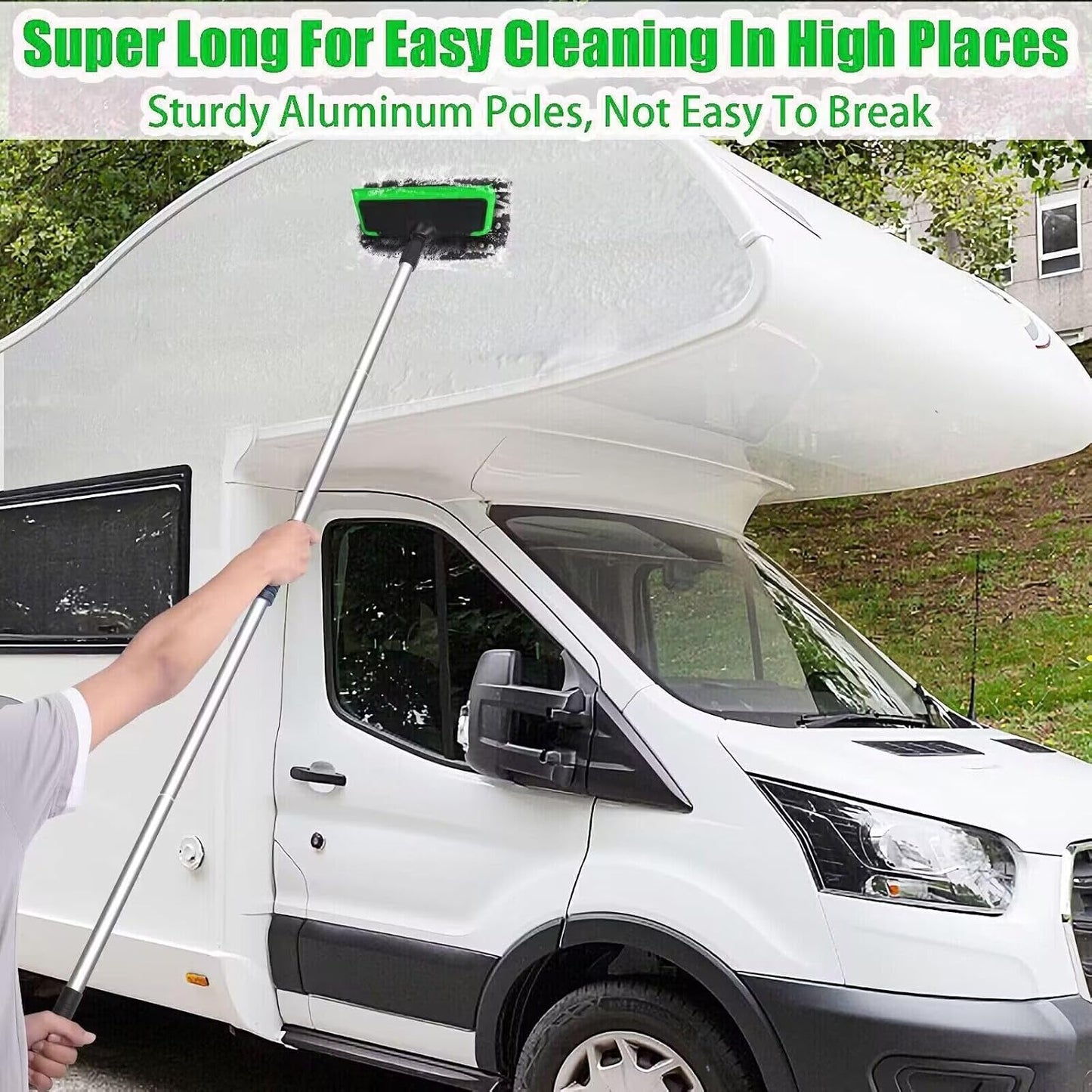 62'' Car Wash Brush with Long Handle, Soft Bristle Scratch-Free Car Wash Cleaning Detailing Brush Kit Wash Mitt Towel Windshield Squeegee Wheel Tire Brush for Car SUV Truck RV Cleaning