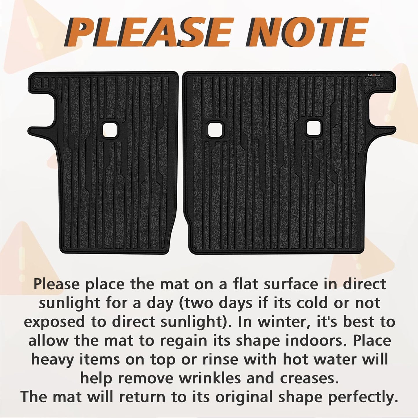 TripleAliners Backrest Mats All Weather Liners Compatible with 2025 Nissan Kicks Interior Accessories TPE Second Row Seats Back Cover Custom Fit Protection Car Liner