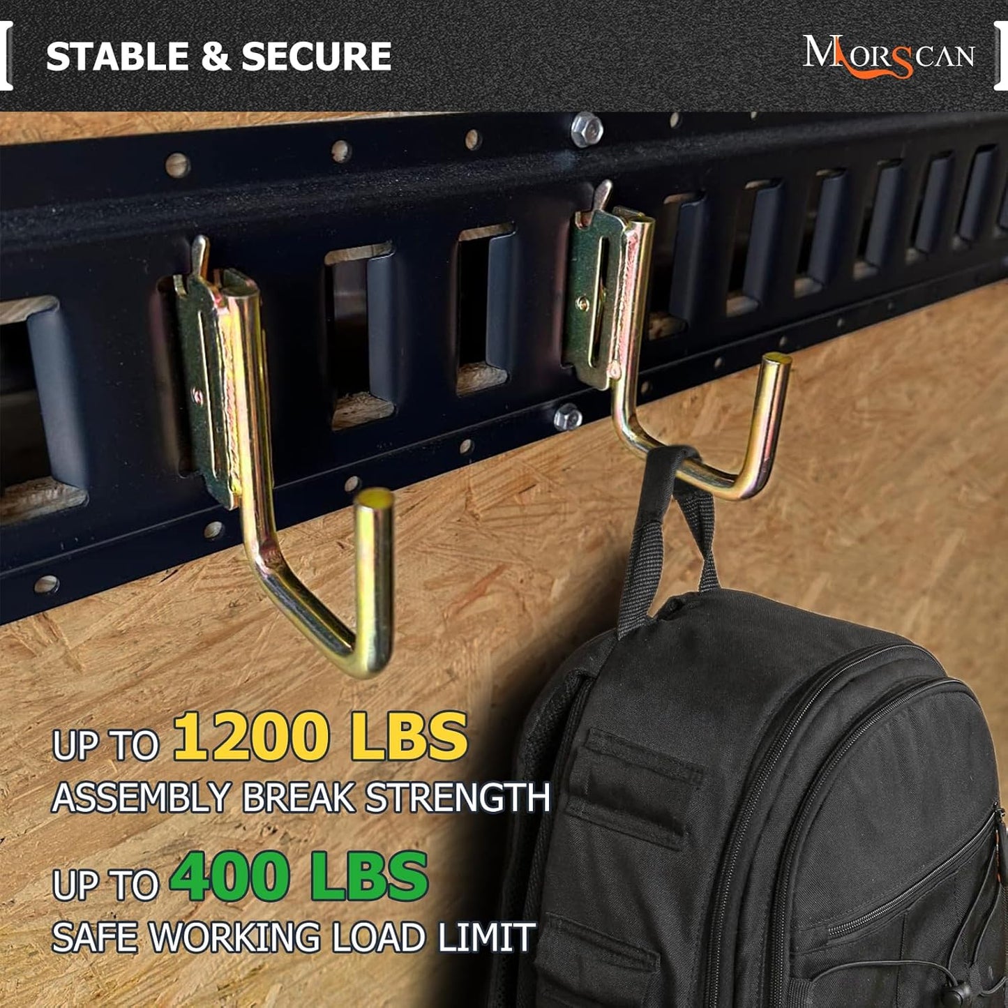 6 Pack 2" E Track J Hooks Heavy Duty Galvanized Steel E-Track Tie Down Accessories for Box Truck, Enclosed Trailer, Garage, Vans, Warehouse, Workshop