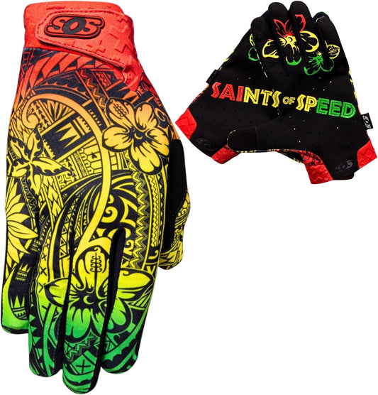 Saints of Speed Dirt Bike Gloves – Motocross, Mountain Bike, Motorcycle, BMX, Jetski, Sim, Karting, Airsoft, Paintball, Driving & Racing Bike Gloves + Phone & Touch Screen Capable