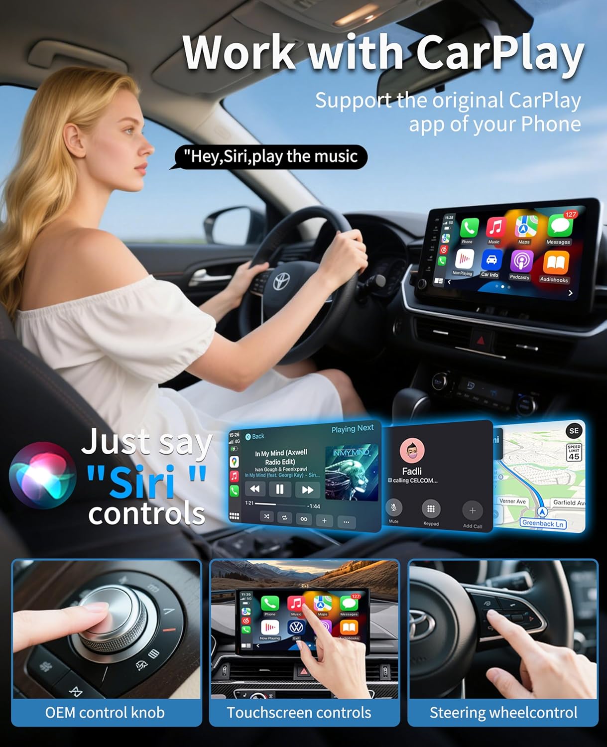 Carplay Wireless Adapter, 2 in1 Carplay & Android Auto 2025 Upgraded Wireless Adapter, Converts Wired to Mini Size Car Play, Fast Auto-Connect, No Latency, Plug and Play, USB A/C