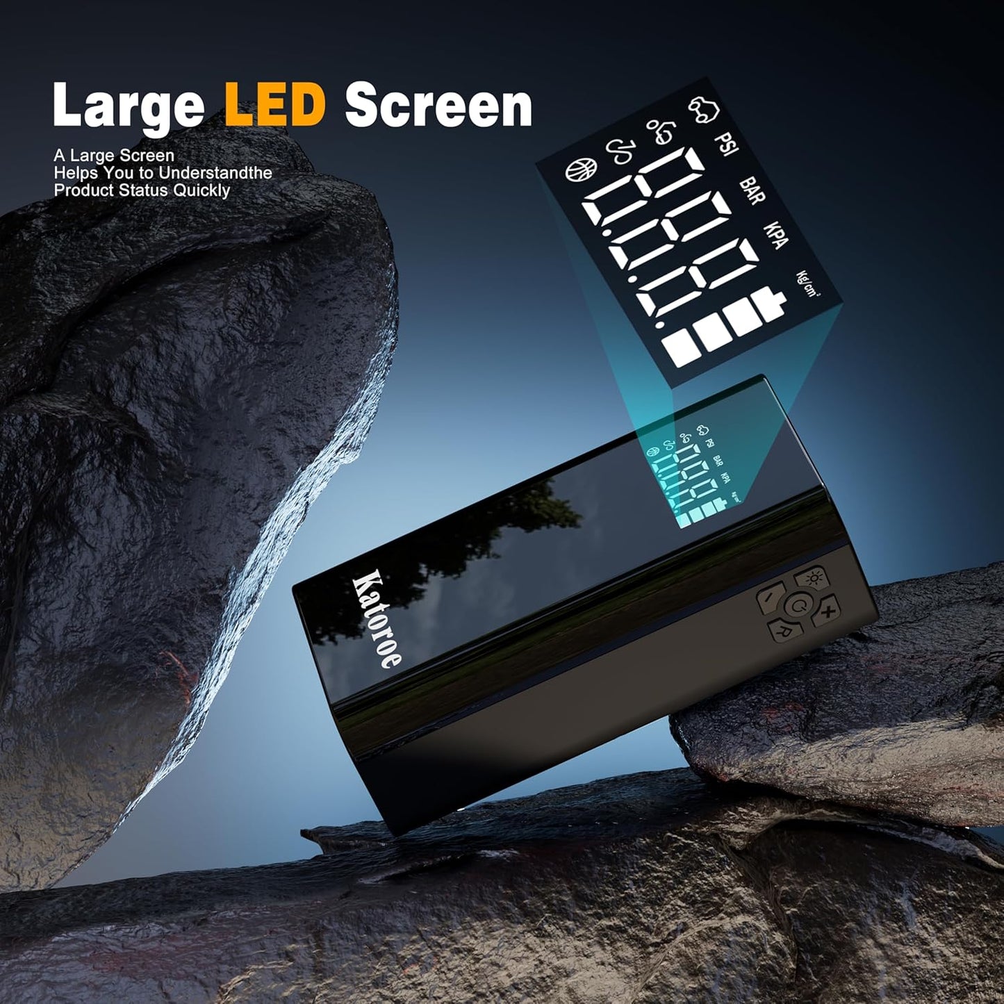 Jump Starter with Air Compressor, 4000A Portable Car Battery Jump Starter (9.0L Gas/7.0L Diesel), 150PSI Tire Inflator 12V Battery Jumper Starter Portable with Jumper Cables, LED Light (Q7-4000A)