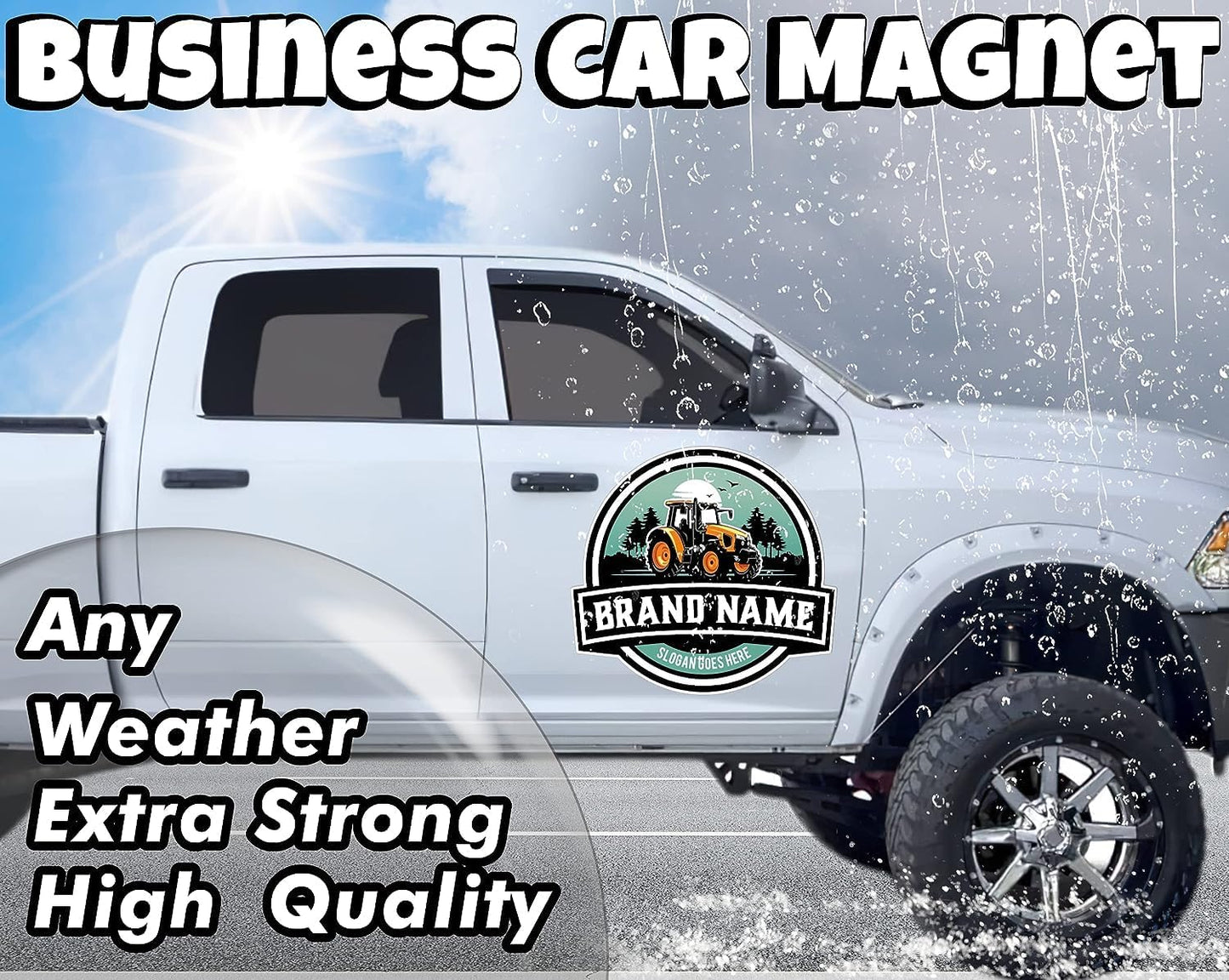 Personalized Car Magnet Sign | Customized Logo for Your Car Van Truck | Advertise Your Business | Professionally Printed | Photo Text