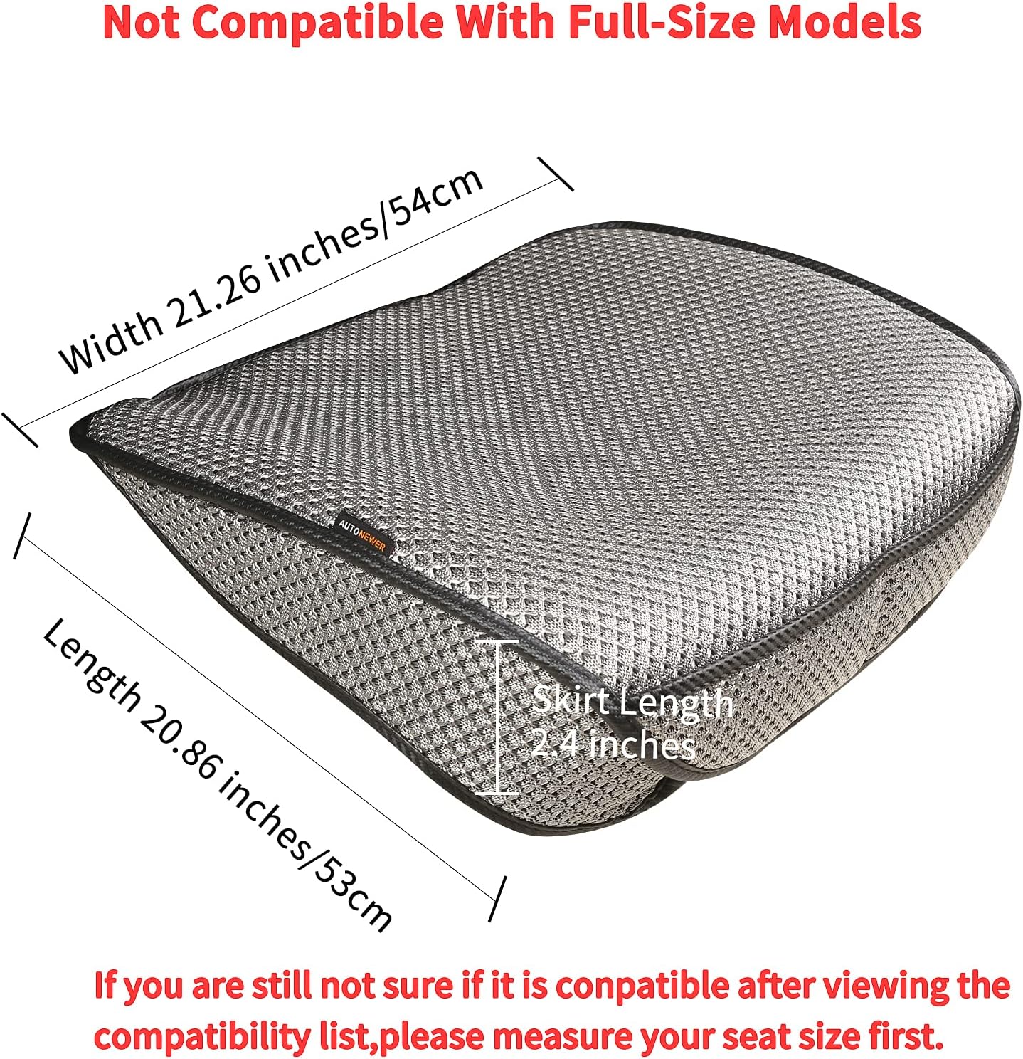 Auto Newer Breathable Universal Four Seasons Car Seat Covers， Luxury Car Seat Cushion，Protectors for Front Seat Bottoms,Compatible with 95% Vehicles， Fit for Cars Truck SUV or Vans(2PCS,Grey)