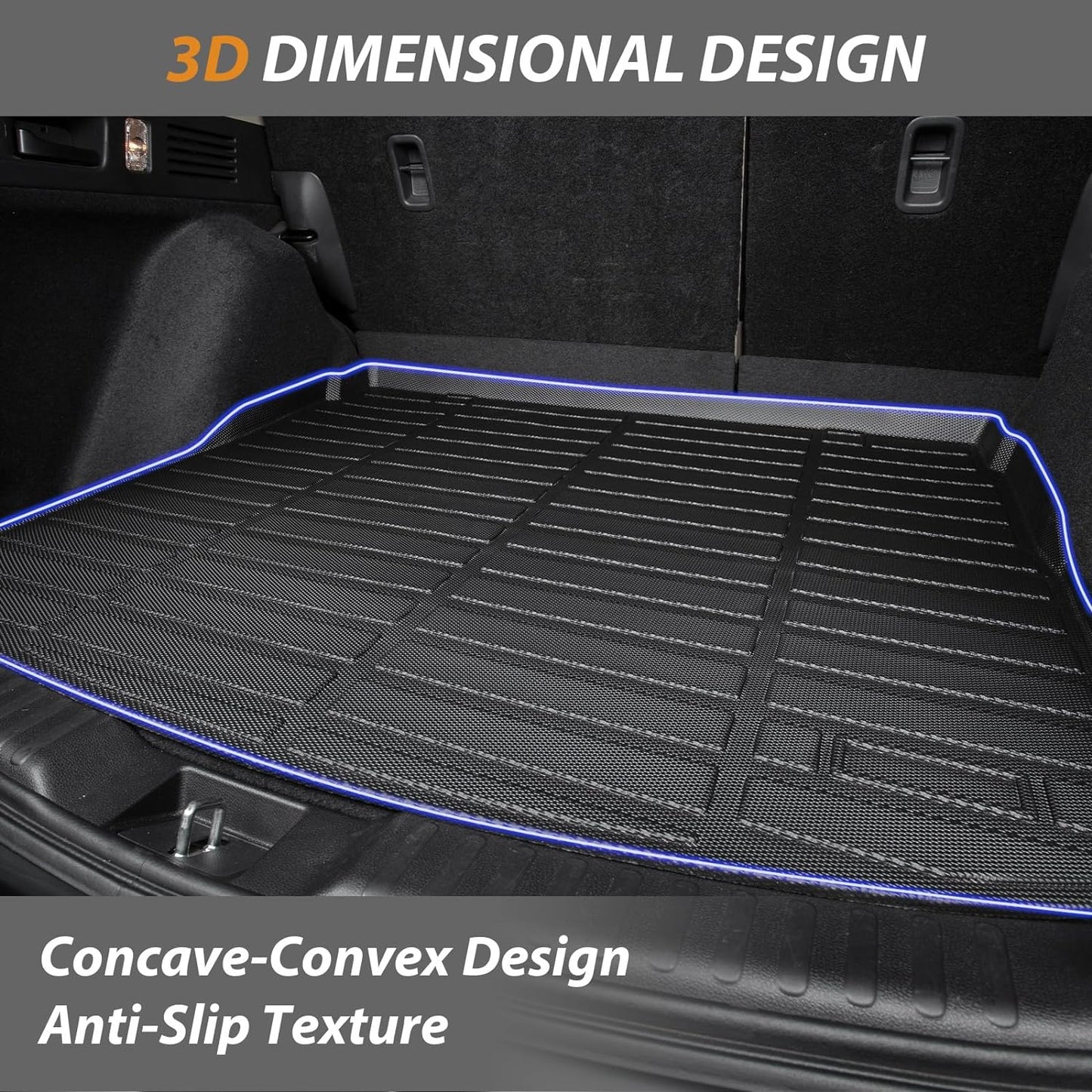 AIPOIL® Floor Mats & Cargo Liner Set for 2023-2025 BMW X1 All Weather Protection TPE Anti-Slip Automotive Full Set Custom Car Mats Accessories - Black