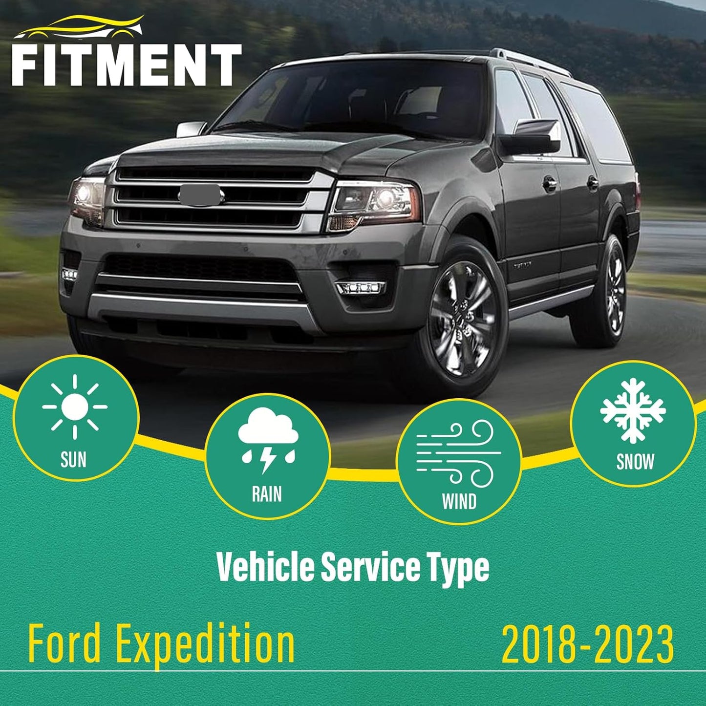 22" 22" 11" Windshield Wiper Blades Replacement for Ford Expedition 2018 2019 2020 2021 2022 2023 Premium All Weather Front Rear Wipers Set - OEM Quality (Pack of 3)