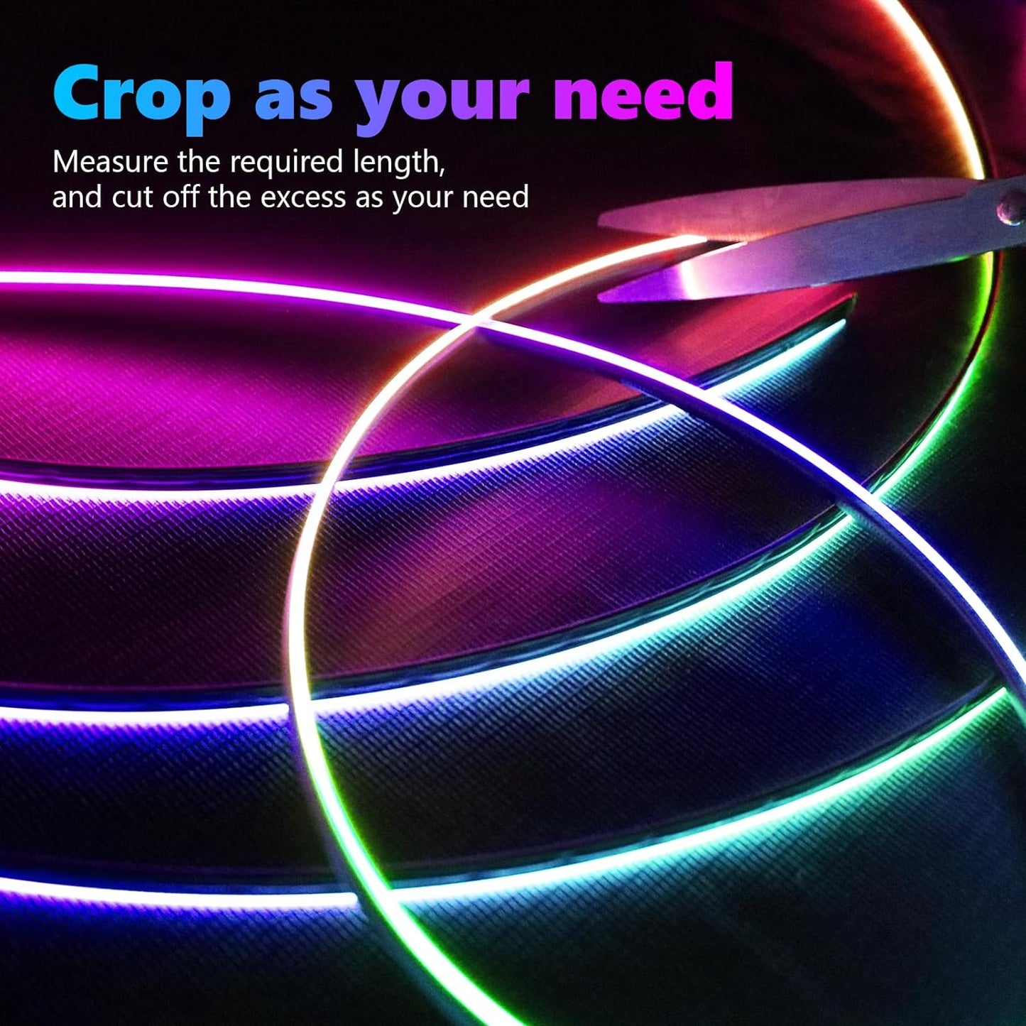 Interior Car LED Strip Lights, Acrylic LED Lights for Car with Wireless APP Dynamic Dreamcolor Chasing 6 in 1 Ambient Lighting Kits, 175 inches 593 LED Sound Active Function Neon Lights