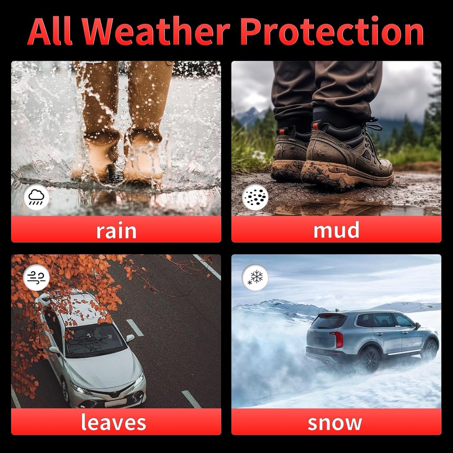 Wayhigh-All Weather Floor Mats & Cargo Liner Set for Nissan Kicks 2018-2024,Custom Fit TPE Car Mats Waterproof Heavy Duty Rubber Floor Liners Kicks Accessories