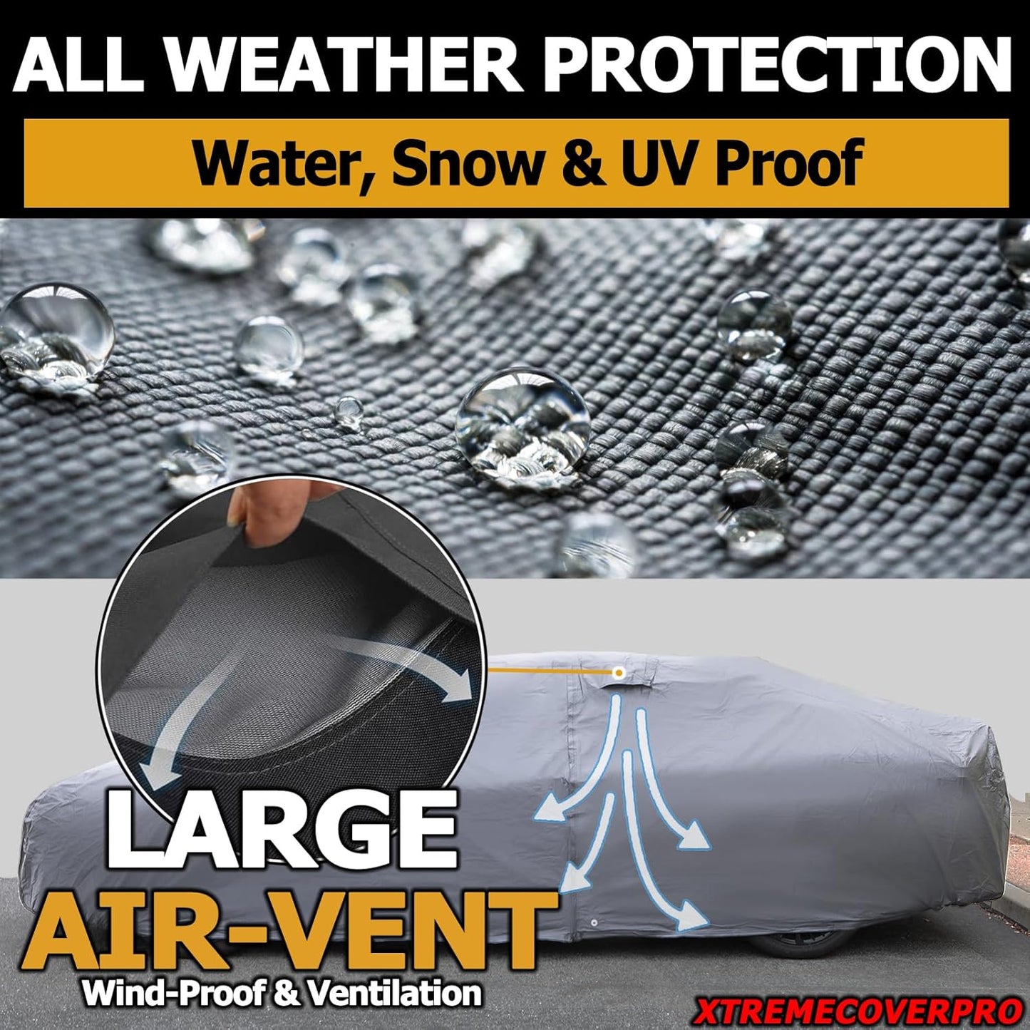 All Weather Waterproof car Cover Good for rain Snow uv Protection dust Compact Hatchback Golf GTI kona mazda2 rio5 Veloster Gray