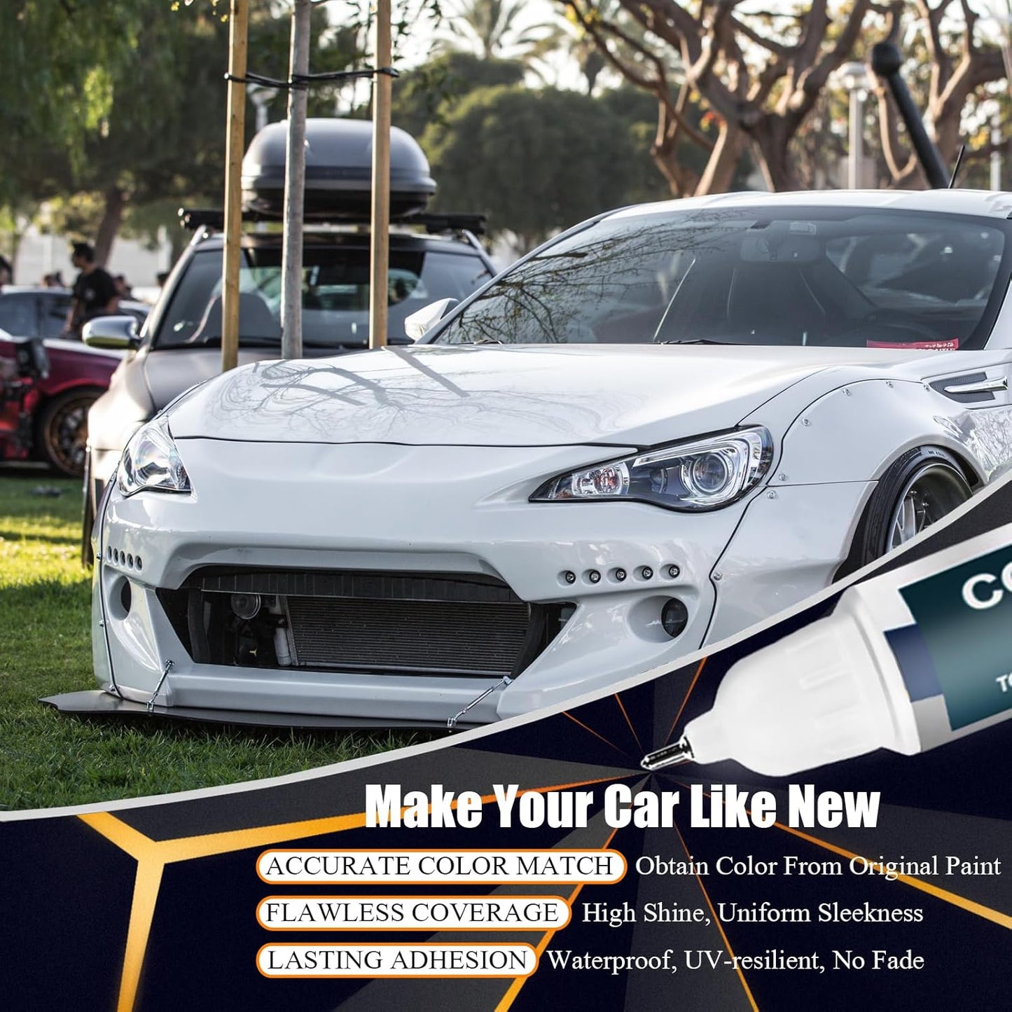 Crystal Black Silicae(D4S) Touch Up Paint Compatible with SUBARU, Car Paint Pen Scratch Repair Two-In-One Touch Up Paint, Premium Car Scratch Remover for Deep Scratches