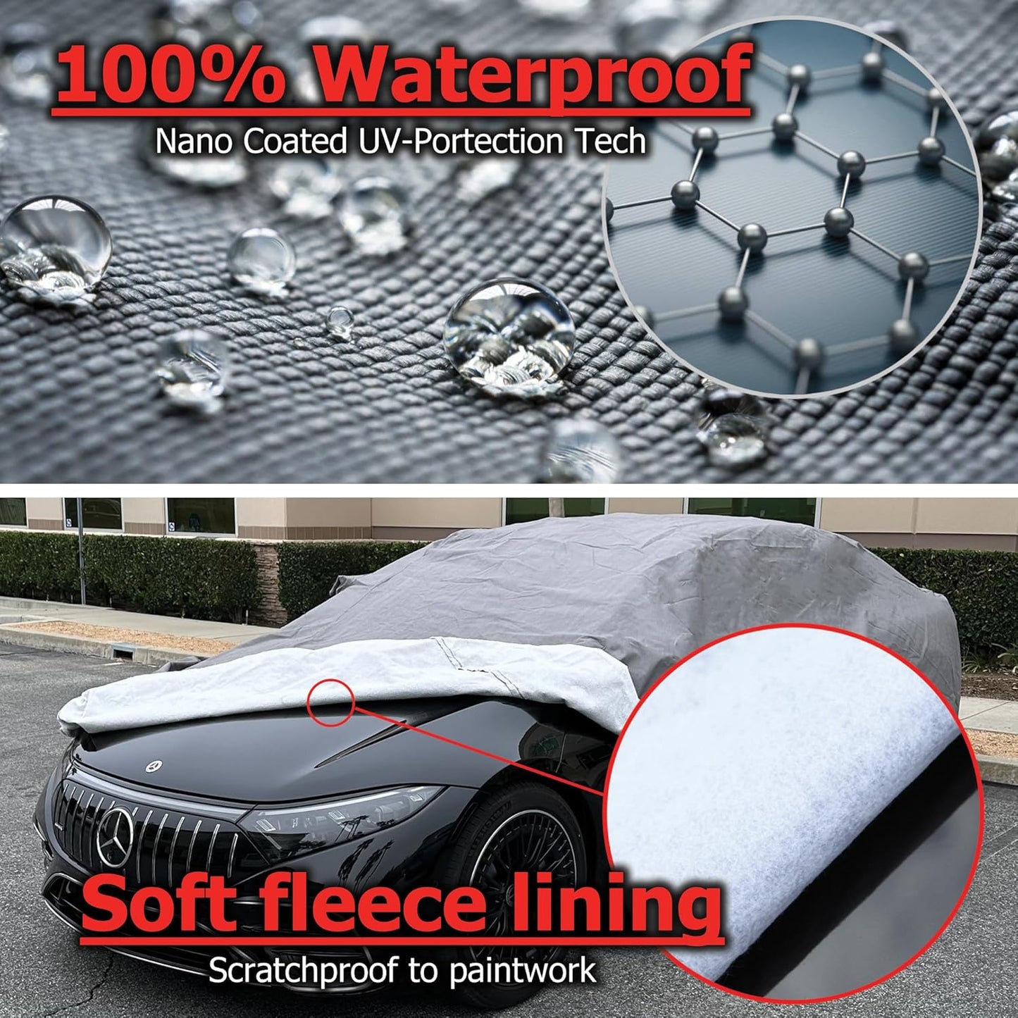 All Weather Waterproof car Cover Good for rain Snow uv Protection dust Small Coupe 350Z Z4 Sky Crossfire SLK GR86 RX-8 BRZ SLC300 Speedster Gray