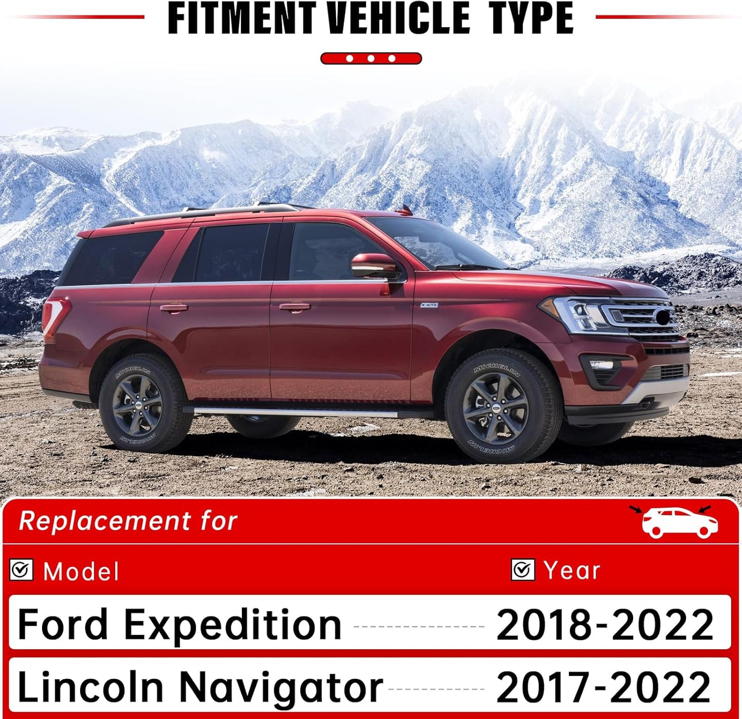 Windshield Wiper Blades Replacement for Ford Expedition Lincoln Navigator 2018 2019 2020 2021 2022 Original Factory Quality Front Rear Wipers Blade Set for My Car - 22" 22" 11" (Pack of 3)