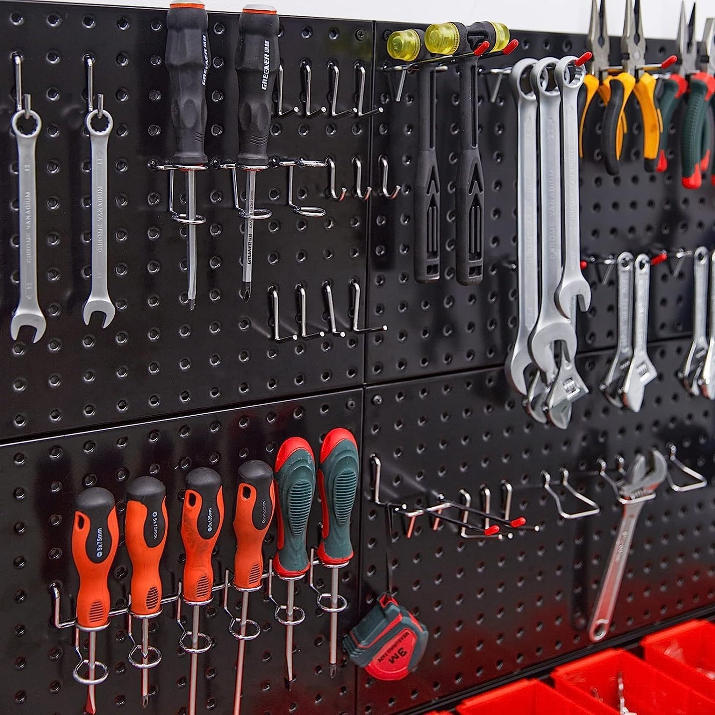 Ultrawall 2 Pcs Metal Pegboard Wall Panels, Peg Boards for Garage Tool Storage