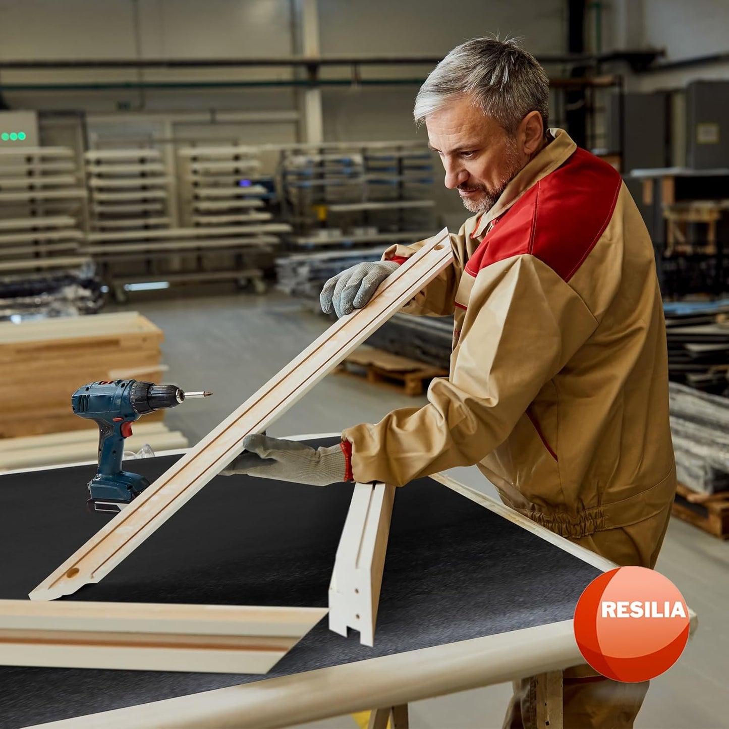 RESILIA Work Bench Mat - 22" X 96", Scratch-Resistant PVC Mats - Protect Your Workbench, Table, or Tool Station from Painting, Woodworking, Crafting, Building, & More, Black, Made in The USA