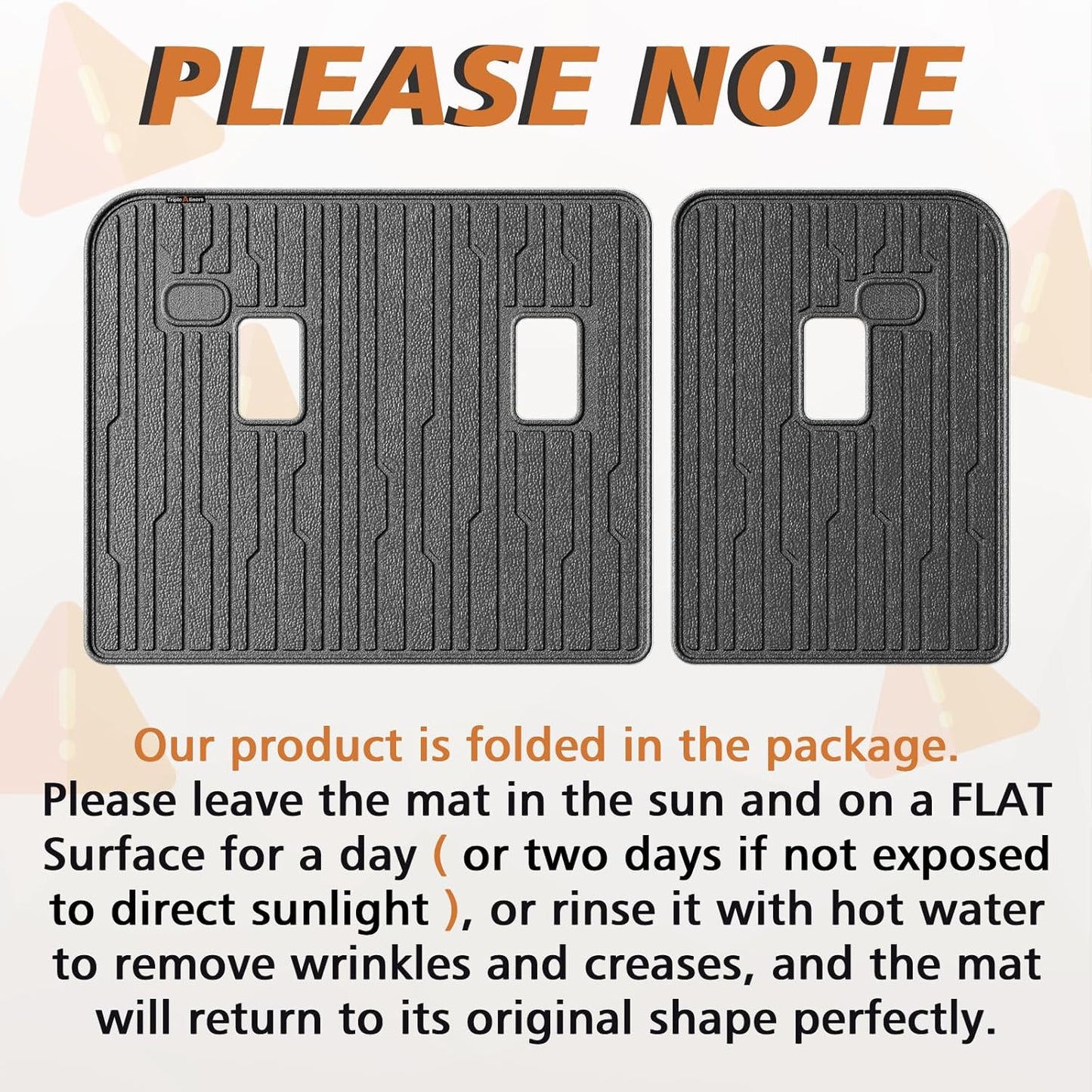 TripleAliners Backrest Mats All Weather Liners Compatible with 2024+ GMC Acadia/Chevy Traverse & 2025 Buick Enclave TPE Third Row Seats Back Cover