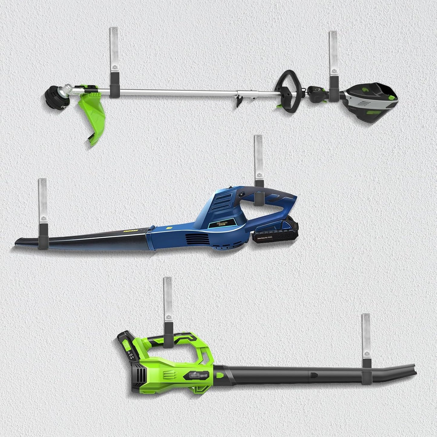 AccEncyc Heavy Duty Wall Mount Hooks - 2Pcs Steel Utility Hooks for Garage, Garden Tools & Hose Holder