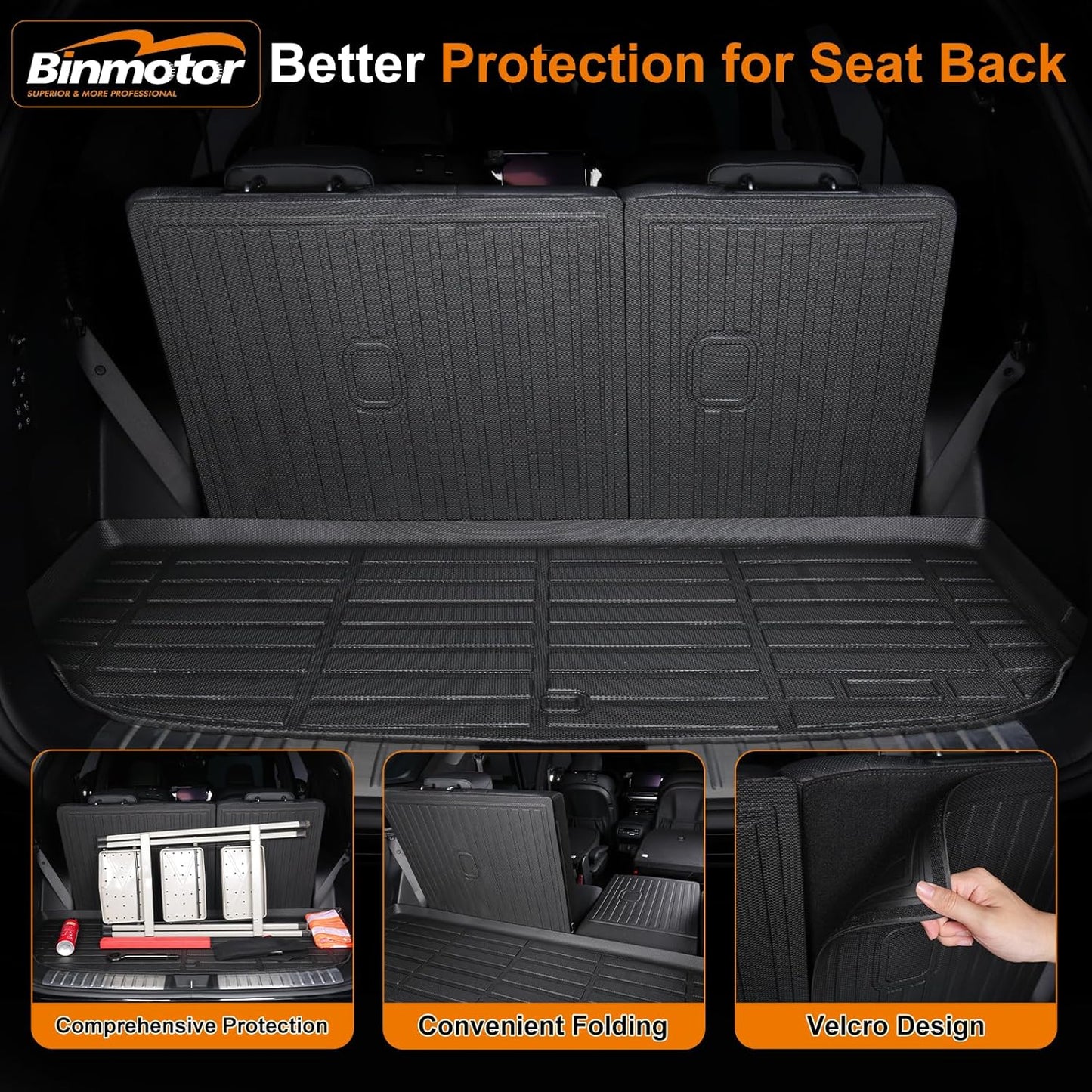 Binmotor-All Weather Car Floor Mats & Cargo Liner & Seat Protector Set for Buick Encore GX AWD 2020-2026(Only Fit Cargo in Upper Deck Position),TPE Rubber Liners for Buick Encore GX AWD Accessories